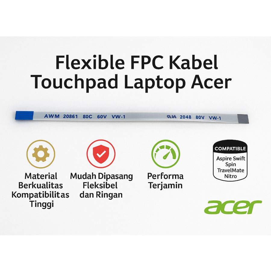 Kabel Flexible FPC Touchpad Trackpad Acer Aspire Nitro Swift Spin TravelMate Fleksibel Laptop