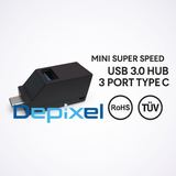 Mini USB Hub 3.0 3 Port Type C A Super Speed 480 Mbps Windows Macbook SmartPhone OTG - foto 6