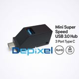 Mini USB Hub 3.0 3 Port Type C A Super Speed 480 Mbps Windows Macbook SmartPhone OTG - foto 7