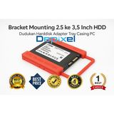 Bracket Mounting 2.5 ke 3.5 Inch HDD SSD – Dudukan Harddisk Adapter Tray Casing PC - foto 2