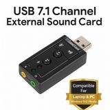 USB 7.1 Channel External Sound Card – Adapter Audio Mic Headset 3.5mm untuk Laptop & PC - foto 3