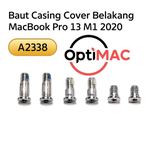 Baut Screw Casing Cover Belakang MacBook Pro 13 M1 2020 A2338 Set A B C Pentalobe - foto 1