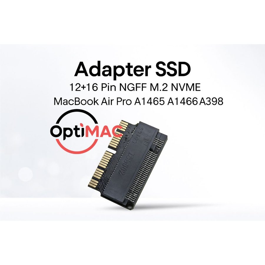 SSD NVMe M.2 Adapter 12+16 Pin MacBook Air Pro A1465 A1466 A1398 A1502 NGFF