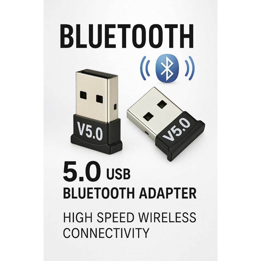 USB Bluetooth Dongle 5.0 Mini Receiver Adapter PC Laptop Wireless Audio