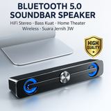 Bluetooth 5.0 Soundbar Speaker – HiFi Stereo, Bass Kuat, Home Theater, Wireless, Suara Jernih, 3W - foto 1