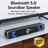 Bluetooth 5.0 Soundbar Speaker – HiFi Stereo, Bass Kuat, Home Theater, Wireless, Suara Jernih, 3W - foto 2