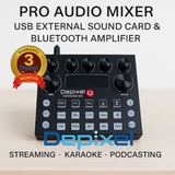 Depixel Pro Audio Mixer Sound Card USB Bluetooth Amplifier untuk Live Streaming Podcast Karaoke - foto 1