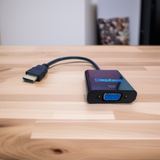 Converter HDMI To VGA 1080p Proyektor PC TV Box Konsol Game Adapter Tanpa Driver - foto 4