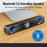 Bluetooth 5.0 Soundbar Speaker – HiFi Stereo, Bass Kuat, Home Theater, Wireless, Suara Jernih, 3W - foto 3
