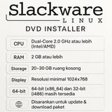 Slackware Linux DVD Installer Distro Tertua Minimalis Stabil Server Unix-Like SysVinit x64 x86 - foto 2