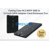 Casing SSD M.2 NGFF SATA ke 2.5 Inch Adapter Enclosure 7mm Support 2230 2242 2260 2280 - foto 7