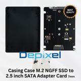 Casing SSD M.2 NGFF SATA ke 2.5 Inch Adapter Enclosure 7mm Support 2230 2242 2260 2280 - foto 6