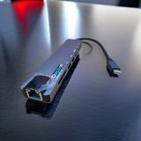 USB Hub Type C 8in1 HDMI 4K LAN RJ45 USB 3.0 SD TF PD Charging MacBook Depixel - foto 5