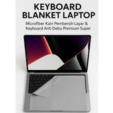 Keyboard Blanket Laptop Macbook Microfiber Kain Pembersih Layar Anti Debu Premium 13 14 15 16 inch - foto 1