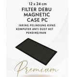 Filter Debu Magnetic Case PC 12x24 cm Jaring Pelindung Kipas Anti Dust Bisa Dicuci Hitam - foto 1