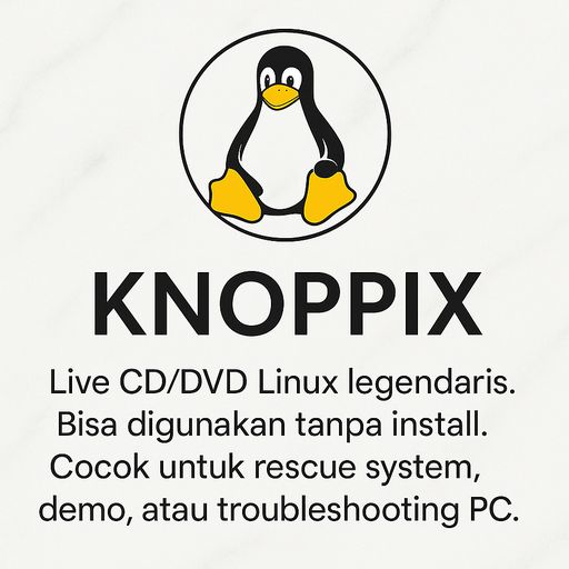DVD Distro Linux Live Knoppix 9.1 Instal