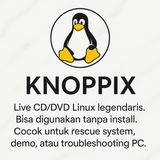 DVD Distro Linux Live Knoppix 9.1 Installer Recovery Forensik Debian Portable Rescue - foto 1