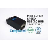 Mini USB Hub 3.0 3 Port Type C A Super Speed 480 Mbps Windows Macbook SmartPhone OTG - foto 8