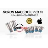 Baut Screw Set Bottom Case MacBook Pro 13 A1706 A1989 A2251 2016 2017 2018 2019 2020 Silver - foto 3