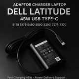 Charger Casan Adaptor Latitude 12 13 Chromebook Type-C 45W USB C - foto 5