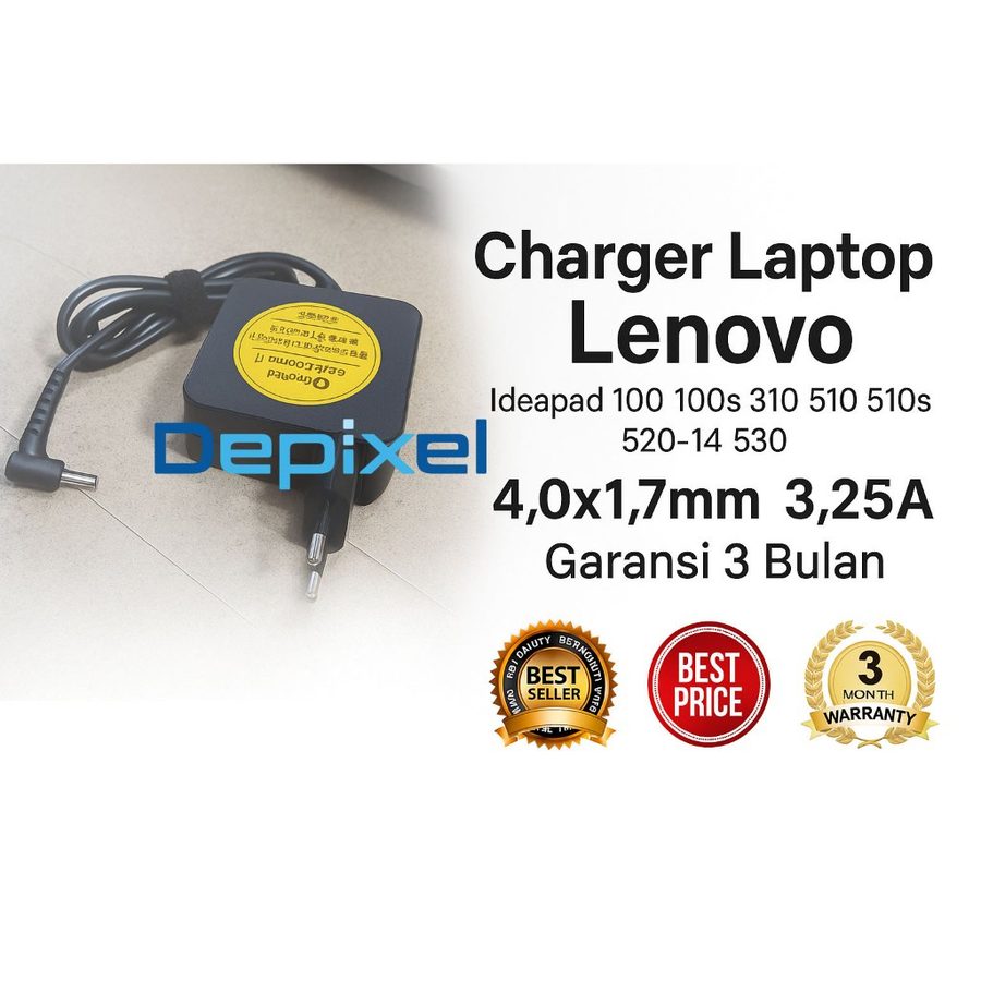 Charger Adaptor Casan Yoga 510 520 710 C640 Flex 3 4 4.0x1.7mm 20V 3.25A 65W
