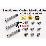 Baut Casing Case Screw Sekrup MacBook Pro 13 15 17 Inch A1278 A1286 A1297 Set Lengkap - foto 1