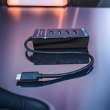 USB Hub 3.0 4 Port High Speed 5Gbps Splitter Adapter Laptop PC Windows Linux MacOS Depixel - foto 2