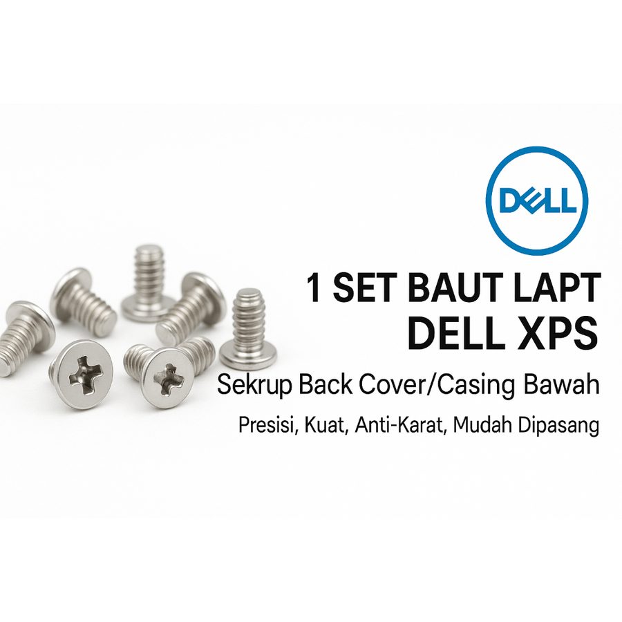 Baut Casing Bawah Dell XPS 9310 9315 9320 9343 9350 9360 9370 9500 9510 7390 Back Cover Screws