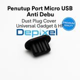 Penutup Port Micro USB Anti Debu – Dust Plug Cover Universal Gadget & HP - foto 1