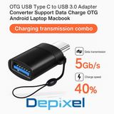 OTG Adapter USB Type C to USB 3.0 Converter Flashdisk Data Charge Android Laptop MacBook - foto 7