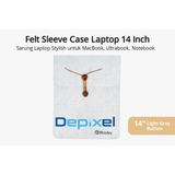 Felt Sleeve Case Laptop 14 Inch - Sarung Laptop Stylish MacBook Ultrabook Notebook Premium Wool Felt - foto 3