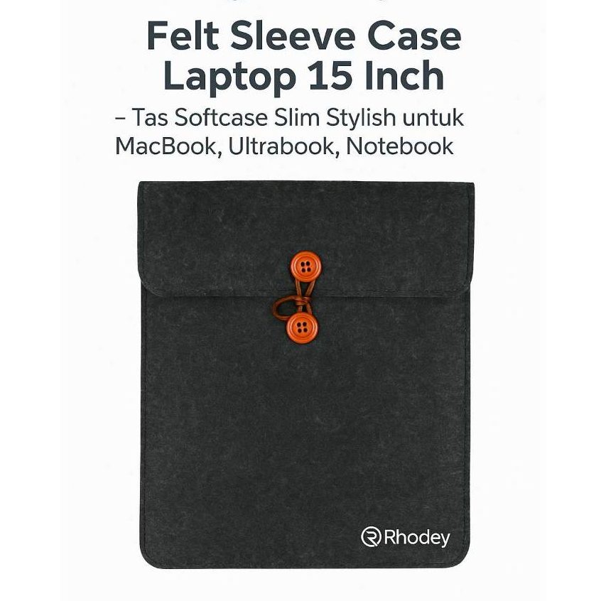 Sleeve Case Laptop 15 Inch Felt Premium Softcase Slim MacBook Ultrabook Anti Gores Stylish