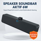 Speaker Soundbar Aktif 6W Versi Bluetooth – Suara Powerful & Jernih untuk Multimedia & Gaming - foto 1