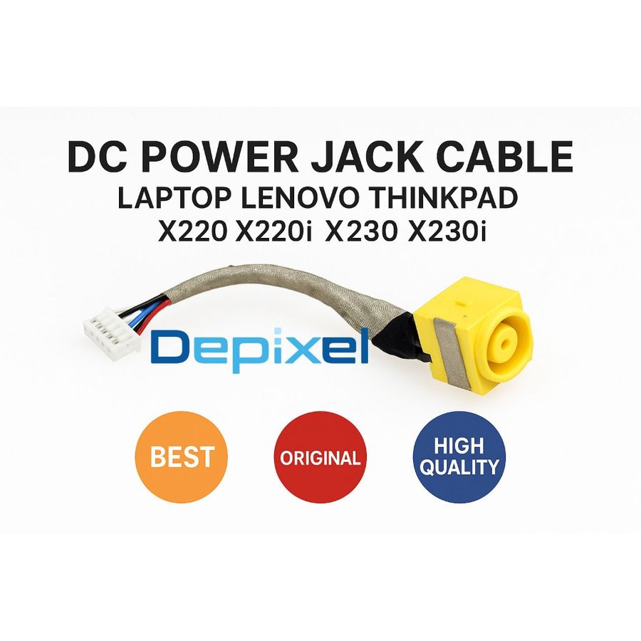 DC Power Jack Cable Laptop Lenovo Thinkpad X220 X220i X230 X230i Soket Charger Pengganti
