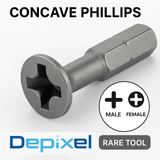 Obeng Concave Phillips Inverted Plus 5mm Anti Tamper Sekrup Tonjolan Servis Laptop HP Tablet - foto 2