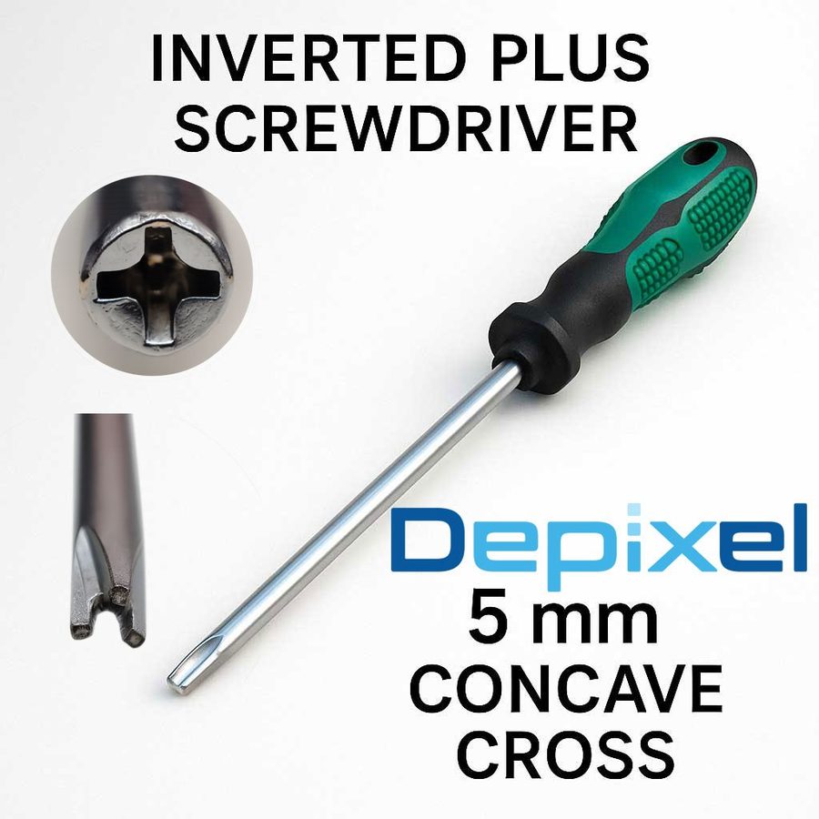 Obeng Concave Phillips Inverted Plus 5mm Anti Tamper Sekrup Tonjolan Servis Laptop HP Tablet