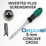 Obeng Concave Phillips Inverted Plus 5mm Anti Tamper Sekrup Tonjolan Servis Laptop HP Tablet - foto 1