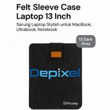 Sleeve Case Felt Laptop 13 Inch - Sarung Laptop Slim MacBook Air Pro Ultrabook - foto 5