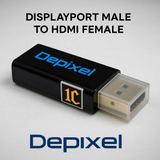 Depixel Adapter DP DisplayPort Male ke HDMI Female Laptop PC Monitor TV Premium Garansi 3 Bulan - foto 2