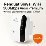 Penguat Sinyal WiFi 300Mbps Wireless Repeater Extender Booster Amplifier Range Router Depixel - foto 4