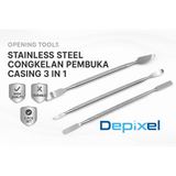 Opening Tools Stainless Steel Congkelan Pembuka Casing HP Laptop 3 in 1 Set 6 Mata Presisi - foto 2