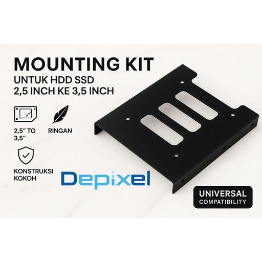 Bracket Mounting HDD SSD 2.5 ke 3.5 Inch