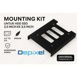 Bracket Mounting HDD SSD 2.5 ke 3.5 Inch Dudukan Konversi Harddisk PC Desktop Aluminum - foto 1