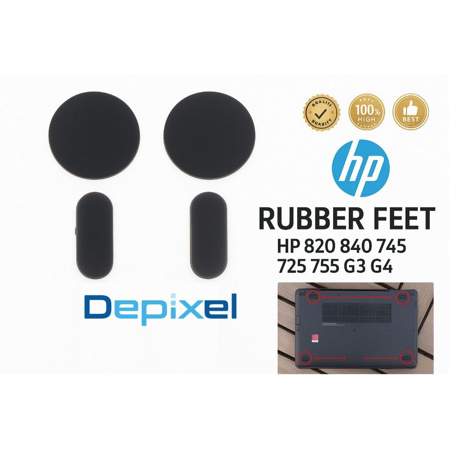 Rubber Feet Karet Kaki Laptop HP 820 840 745 725 755 G3 G4 Anti Slip Pengganti 1pcs