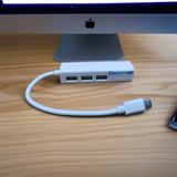 Hub USB Type C Type A to LAN RJ45 Ethernet 100Mbps 3 Port USB 2.0 Adapter Laptop MacBook Depixel - foto 6