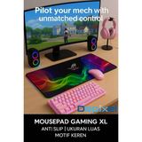 Mouse Pad Gaming RGB LED Glowing 80x30cm Desk Mat Anti Slip XL Besar PC Laptop USB - foto 3
