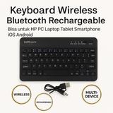 Keyboard Bluetooth Wireless Mini Rechargeable Android iOS Laptop Tablet Smartphone 9 Inch - foto 8