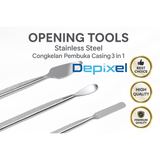 Opening Tools Stainless Steel Congkelan Pembuka Casing HP Laptop 3 in 1 Set 6 Mata Presisi - foto 4