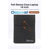 Felt Sleeve Case Laptop 14 Inch - Sarung Laptop Stylish MacBook Ultrabook Notebook Premium Wool Felt - foto 4