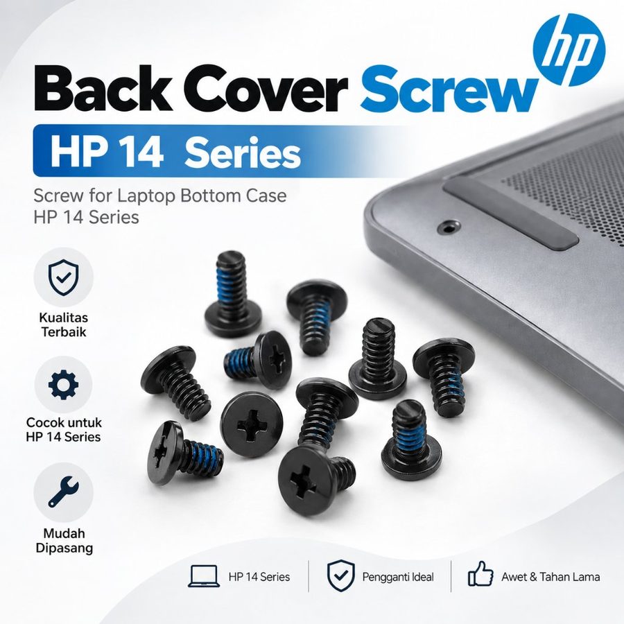Baut Sekrup Casing Bawah Laptop HP 14s-dk 14s-dq 14-bw 14-bs 14s-fq 14-ep 14-cf 14-cm Back Cover